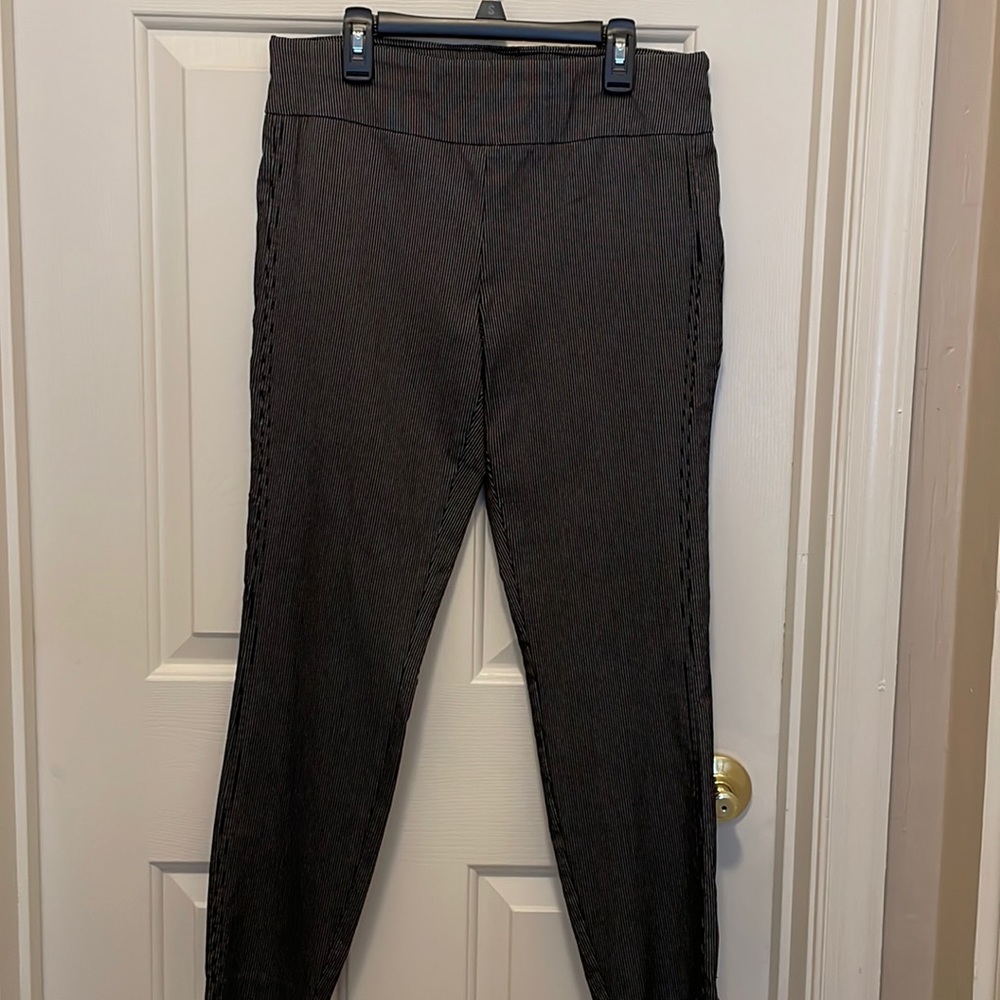 NY and Co Ankle Pants. Black with white pinstripes.